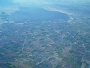 Appalachian Trail Lake from airplane