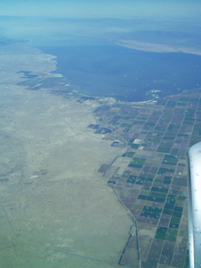 Appalachian Trail Lake from airplane