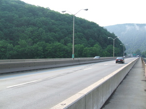 Appalachian Trail Looking toward New Jersey from the Delaware Water Gap bridge. I-80 Appalachian Trail Looking toward New Jersey from the Delaware Water Gap bridge. I-80