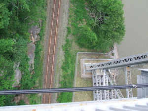 Appalachian Trail View down from the Bear Mountain Bridge over Hudson River (41.320079, -73.986587) Appalachian Trail View down from the Bear Mountain Bridge over Hudson River (41.320079, -73.986587)