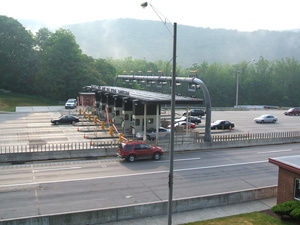 Appalachian Trail North end of the Delaware Water Gap bridge. I-80 Appalachian Trail North end of the Delaware Water Gap bridge. I-80