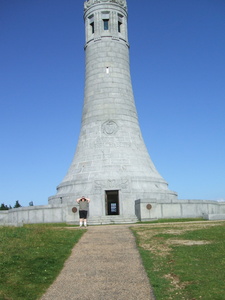 Appalachian Trail Deb with Mount Graylock Tower Appalachian Trail Deb with Mount Graylock Tower