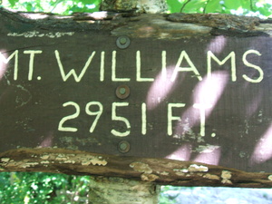 Appalachian Trail Mount Williams, Elevation 2951 feet Appalachian Trail Mount Williams, Elevation 2951 feet