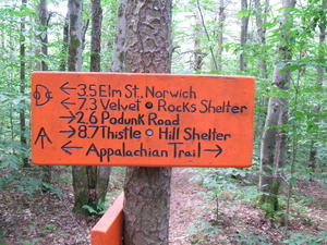 Appalachian Trail Podunk Road 2.6 miles south, 7.3 miles Velvet Rocks Shelter Appalachian Trail Podunk Road 2.6 miles south, 7.3 miles Velvet Rocks Shelter