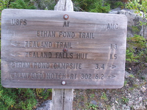 Appalachian Trail Ethan Pond Trail, Zealand Falls Hut 1.5 miles back Appalachian Trail Ethan Pond Trail, Zealand Falls Hut 1.5 miles back
