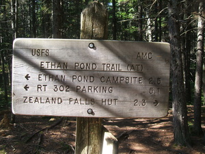 Appalachian Trail Ethan Pond Trail (AT) Route 302 6.1 miles Appalachian Trail Ethan Pond Trail (AT) Route 302 6.1 miles