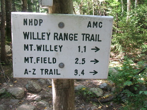 Appalachian Trail Willey Range Trail, A-Z Trail 3.4 miles Appalachian Trail Willey Range Trail, A-Z Trail 3.4 miles