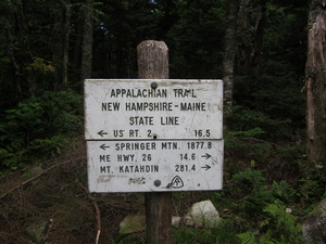 Appalachian Trail New Hampshire - Maine state line Appalachian Trail New Hampshire - Maine state line