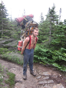 Appalachian Trail Trail Maintenance Worker with HEAVY pack Appalachian Trail Trail Maintenance Worker with HEAVY pack
