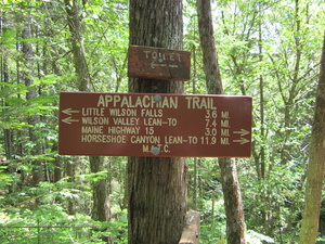 Appalachian Trail Leeman Brook Lean-to sign Appalachian Trail Leeman Brook Lean-to sign