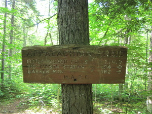 Appalachian Trail Sign at Spectacle Pond Appalachian Trail Sign at Spectacle Pond