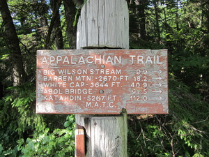 Appalachian Trail Northbound sign at ME15, Monson, Maine Appalachian Trail Northbound sign at ME15, Monson, Maine