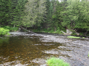 Appalachian Trail Ford of the West Branch Piscataquis River with rope Appalachian Trail Ford of the West Branch Piscataquis River with rope