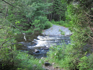 Appalachian Trail Ford with rope, Bald Mountain Stream Appalachian Trail Ford with rope, Bald Mountain Stream