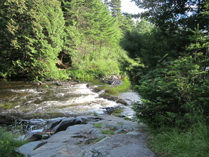 Appalachian Trail Ford with rope, Bald Mountain Stream - South side Appalachian Trail Ford with rope, Bald Mountain Stream - South side