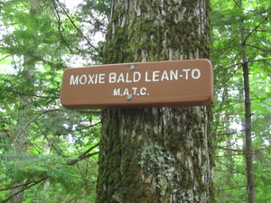 Appalachian Trail Sign for Moxie Bald Lean-to Appalachian Trail Sign for Moxie Bald Lean-to