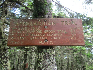 Appalachian Trail Northbound sign from Avery Memorial Campsite