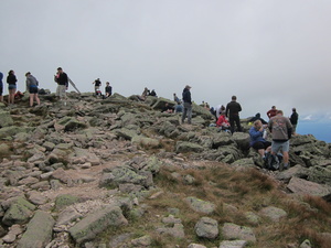 Appalachian Trail Baxter Peak on Mount Katadin