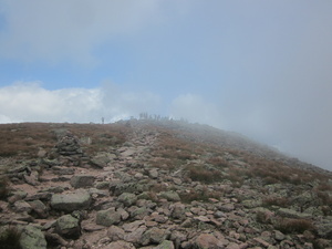 Appalachian Trail Baxter Peak on Mount Katadin